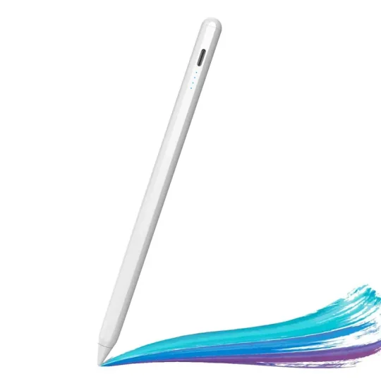 White Simple Pencil 2 1 For Ipad, Stylus Pen With Palm Rejection
