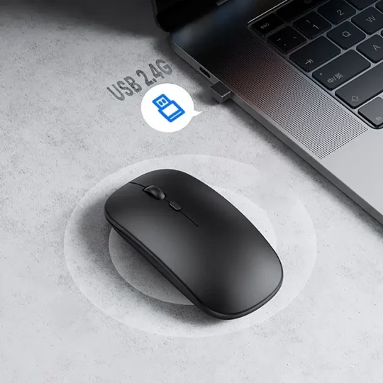 wireless rechargeable mouse matte black